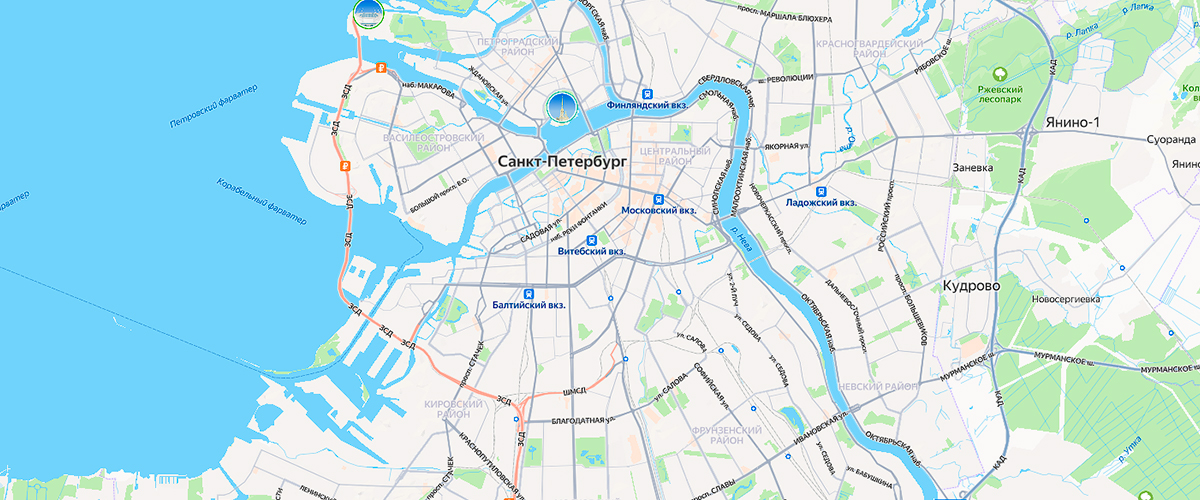 Северный дом - Схема проезда к питомнику хаски